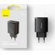 Baseus Φορτιστής Χωρίς Καλώδιο με 2 Θύρες USB-A και Θύρα USB-C 30W Power Delivery Μαύρος 