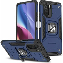 Wozinsky Ring Armor Back Cover Poco F3 / Mi 11i Πλαστικό Μπλε 