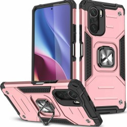 Wozinsky Ring Armor Back Cover Poco F3 / Mi 11i Πλαστικό Ροζ