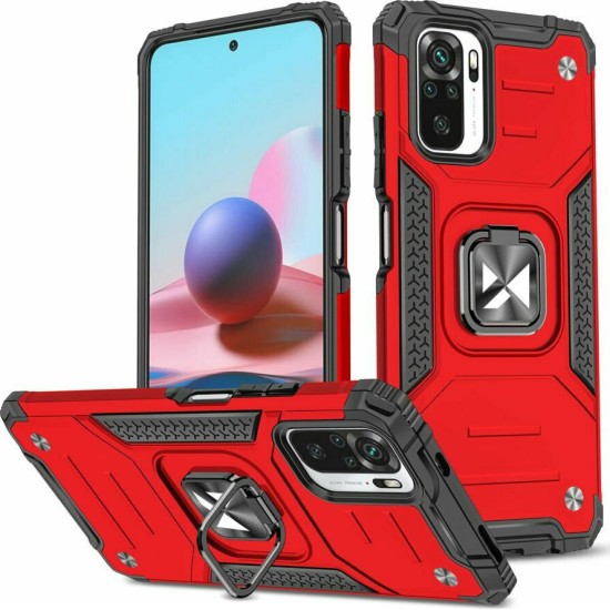 Wozinsky Ring Armor Back Cover Redmi Note 10 / 10s Πλαστικό Ανθεκτική Κοκκινο