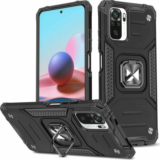Wozinsky Ring Armor Back Cover Redmi Note 10 / 10s Πλαστικό Ανθεκτική Μαυρο