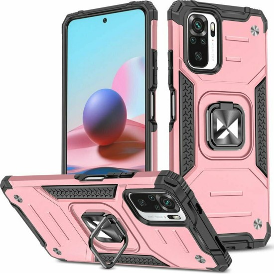 Wozinsky Ring Armor Back Cover Redmi Note 10 / 10s Πλαστικό Ανθεκτική Ροζ