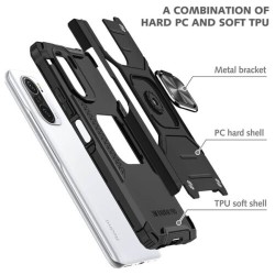 Wozinsky Ring Armor Kickstand Tough Rugged Back Cover(Redmi Note 10 Pro) Πλαστικό Ανθεκτική Ροζ