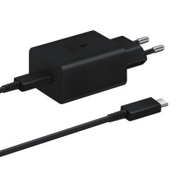 Samsung Φορτιστής και Καλώδιο USB-C 45W Μαύρος (EP-TA845 Retail)