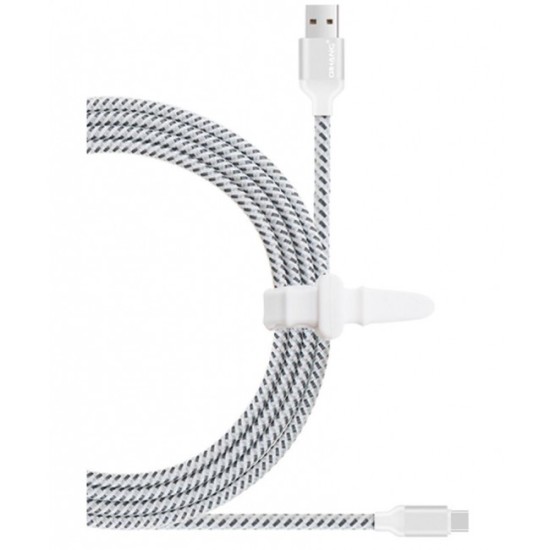 QIHANG Braided USB 2.0 to micro USB Cable Λευκό 3m (C21)