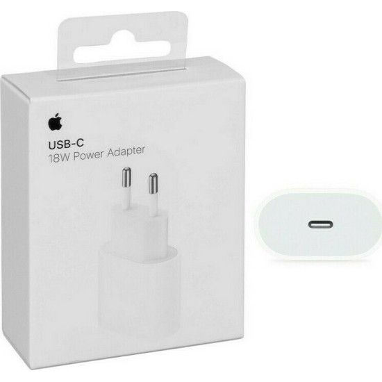 Apple Φορτιστής Χωρίς Καλώδιο με Θύρα USB-C 18W Λευκός (Power Adapter)