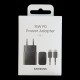 Samsung Φορτιστής με Θύρα USB-C και Καλώδιο USB-C 15W Power Delivery Μαύρος (EP-T1510NBEGEU)