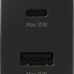 Samsung Φορτιστής Χωρίς Καλώδιο με Θύρα USB-A και Θύρα USB-C 35W Μαύρος (EP-TA220NBEGEU)
