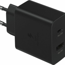 Samsung Φορτιστής Χωρίς Καλώδιο με Θύρα USB-A και Θύρα USB-C 35W Μαύρος (EP-TA220NBEGEU)