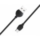 Awei Regular USB 2.0 Cable USB-C male - USB-A male Μαύρο 1m (CL-62)