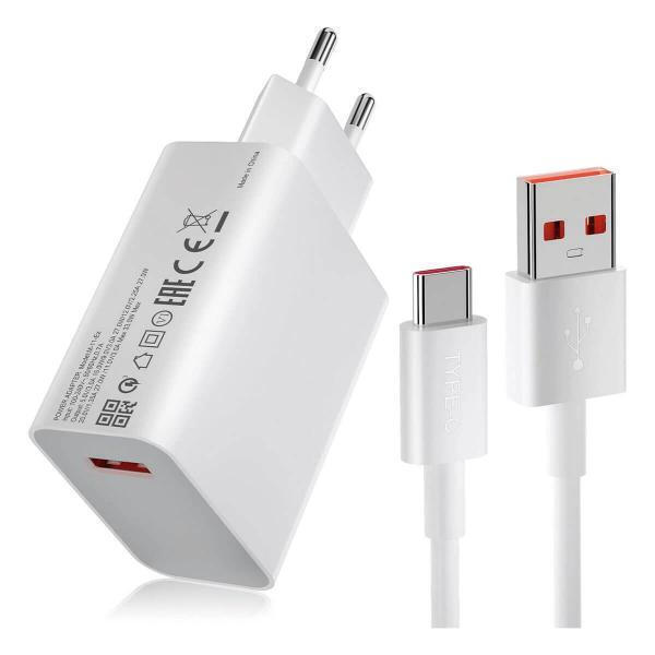 Xiaomi Φορτιστής με Θύρα USB-A και Καλώδιο USB-C 33W Λευκός (BHR6039EU)