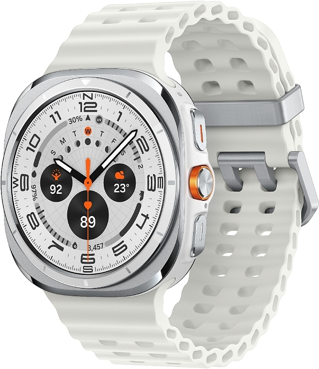 Samsung Galaxy Watch Ultra (2025) Titanium 47mm Αδιάβροχο με eSIM και Παλμογράφο (Λευκό)