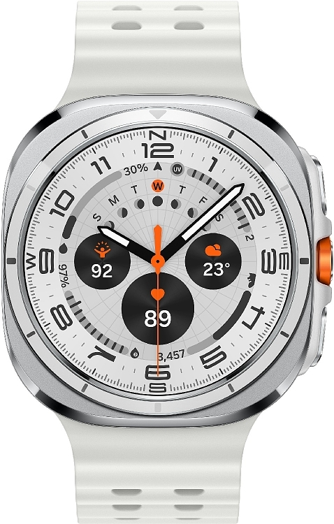Samsung Galaxy Watch Ultra (2025) Titanium 47mm Αδιάβροχο με eSIM και Παλμογράφο (Λευκό)