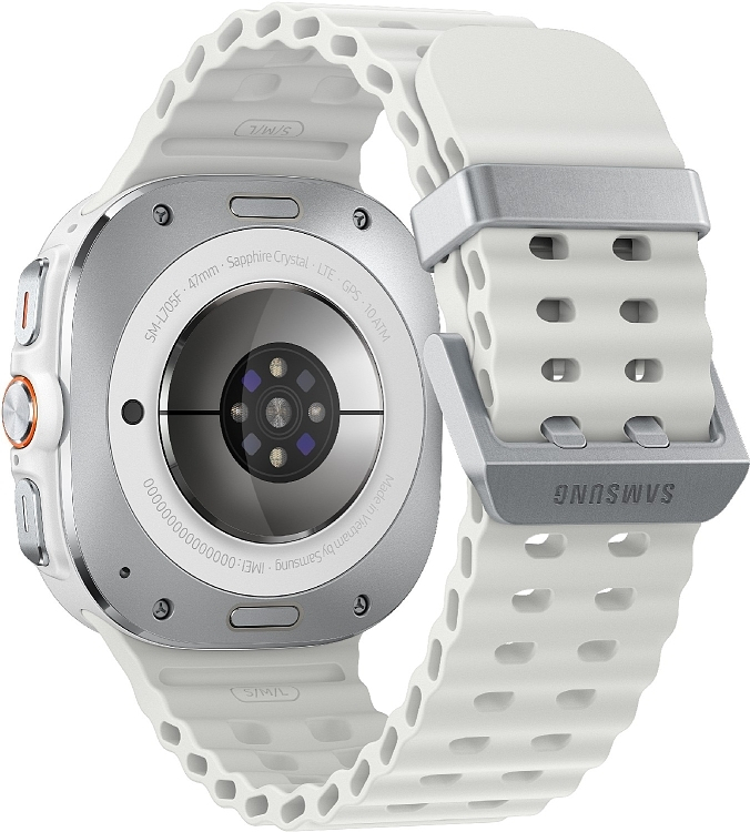 Samsung Galaxy Watch Ultra (2025) Titanium 47mm Αδιάβροχο με eSIM και Παλμογράφο (Λευκό)