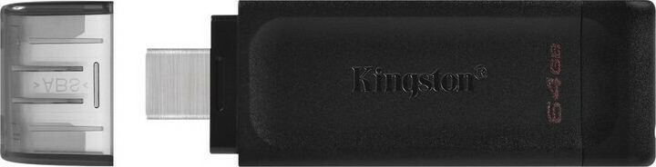Kingston DataTraveler 70 64GB USB 3.2 Stick με σύνδεση USB-C Μαύρο