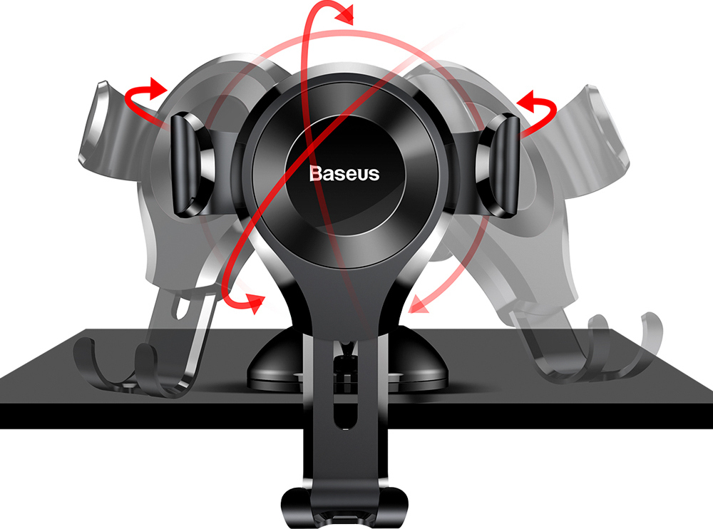 Baseus Βάση Κινητού Αυτοκινήτου Osculum Type Gravity με Ρυθμιζόμενα Άγκιστρα