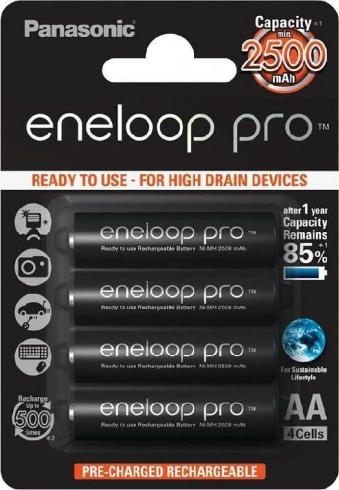 Panasonic Eneloop Pro Επαναφορτιζόμενες Μπαταρίες AAA Ni-MH 930mAh 1.2V 4τμχ